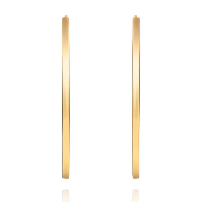 Brinco Argola Fio Quadrado em Ouro Amarelo 18k -  25mm - 2