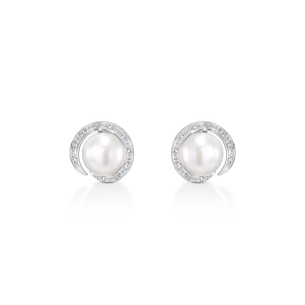 Brinco Com Pérola e Topázio In em Prata 925 - 1