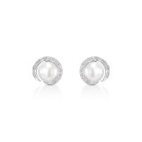 Brinco Com Pérola e Topázio In em Prata 925 - 1