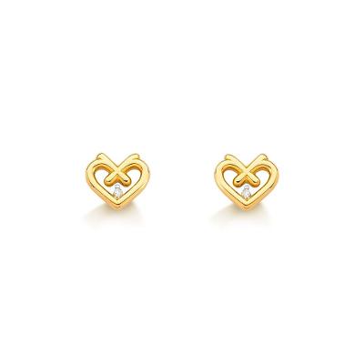 Brinco em Ouro Amarelo com Diamante