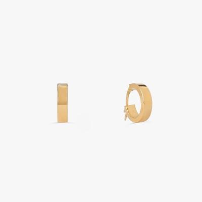 Brinco Argola Fio Quadrado em Ouro Amarelo 18k - 10 mm