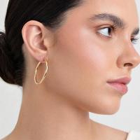 Brinco Argola Fio Redondo  em Ouro Amarelo 18k - 30mm - 2