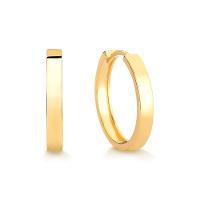 Brinco Argola Fio Quadrado 22mm em Prata com Banho de Ouro Amarelo 18k - 1