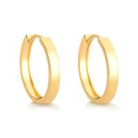 Brinco Argola Fio Quadrado 22mm em Prata com Banho de Ouro Amarelo 18k - 3