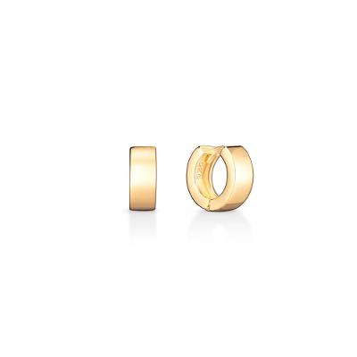 Brinco Argola Fio Quadrado 11mm em Prata com Banho de Ouro Amarelo 18k
