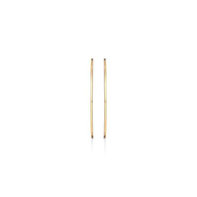 Brinco Argola Vazada em Prata 925 com Banho de Ouro Amarelo 18k