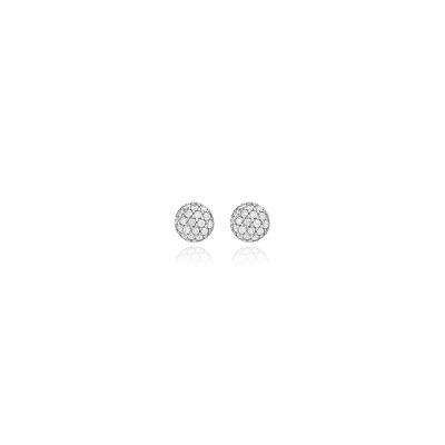Brinco com Diamantes em Ouro Branco 18k