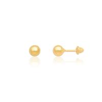 Brinco Infantil Esferas em Ouro Amarelo 18k - 4mm - 1