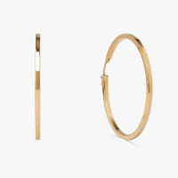 Brinco Argola Fio Quadrado em Ouro Amarelo 18k - 40 mm - 1