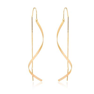 Brinco Fitas em Ouro Amarelo 18k