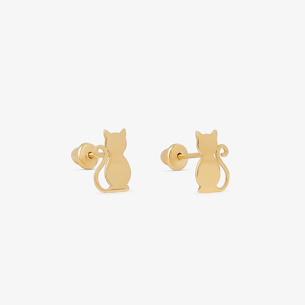 Brinco Gatinho em Ouro Amarelo 18k - 2