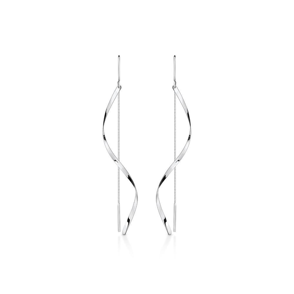 Brinco Fitas em Ouro Branco 18k - 1