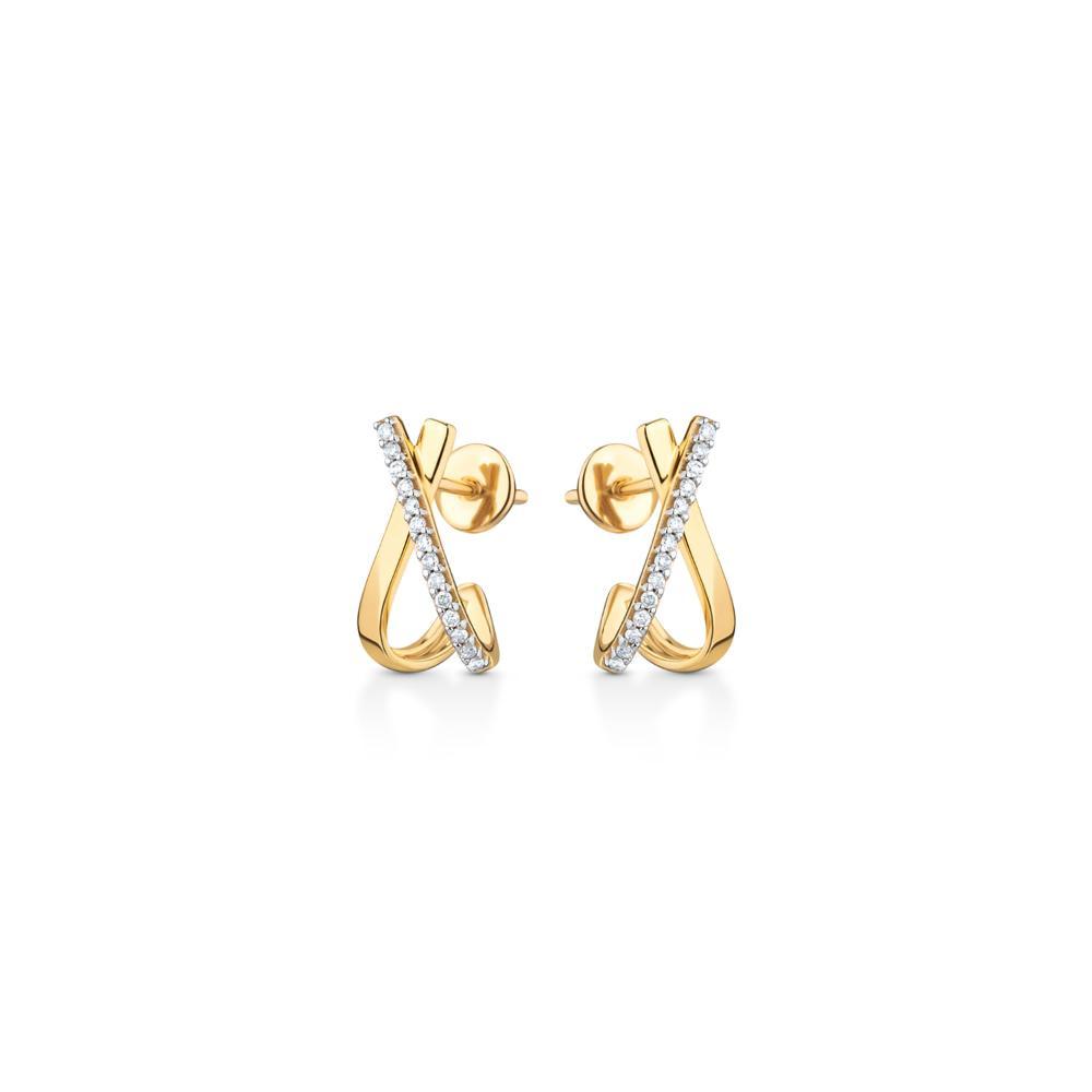 Brinco Stud com Diamantes em Ouro Amarelo 18k - 3