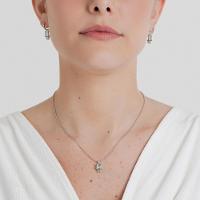 Colar com Prasiolita e Safira In em Prata 925