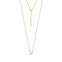 Colar Círculo Orgânico com Topázio In em Prata 925 com Banho de Ouro Amarelo 18K - 3