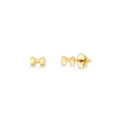 Brinco Infantil Laço em Ouro Amarelo 18k