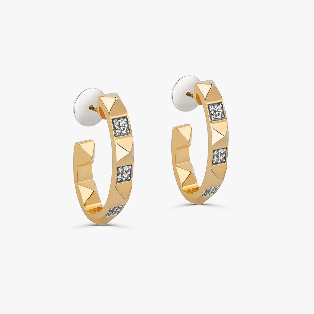 Brinco Maxi Argola com Topázio In em Prata 925 com Banho de Ouro Amarelo 18k - 3