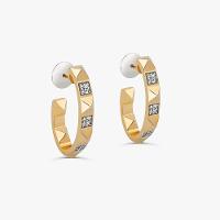 Brinco Maxi Argola com Topázio In em Prata 925 com Banho de Ouro Amarelo 18k - 3