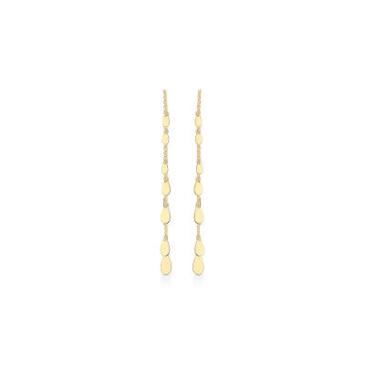 Brinco Maxi Gotas Articuladas em Ouro Amarelo 18k