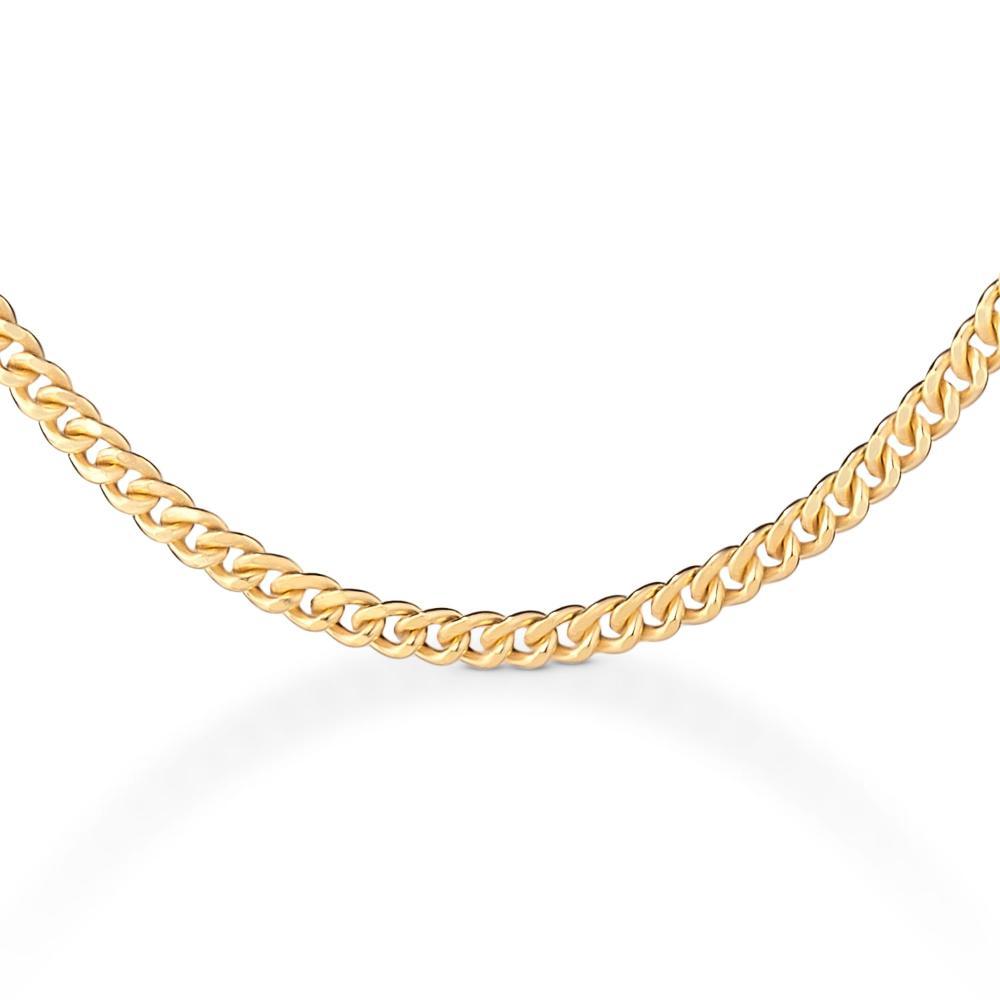Corrente Malha Groumet em Prata 925 com Banho de Ouro Amarelo 18K - 80 cm - 2