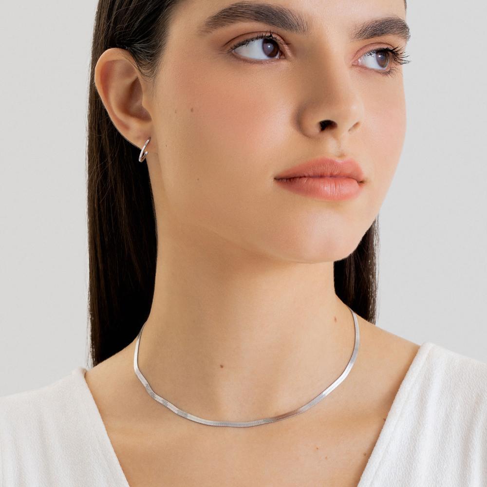 Corrente Malha Laminada em Prata 925 - 40 cm - 2