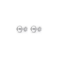 Brinco Solitário com 10 Pontos de Diamantes em Ouro Branco 18k - 2