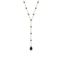 Colar em Ouro Amarelo com Diamante e Quartzo Negro - 1