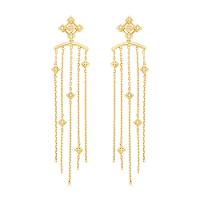 Brincos com Diamantes, em Ouro  Amarelo  18K - 1