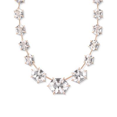 Colar Max Hexagonal com Quartzo Murion em Ouro Rosé 18k