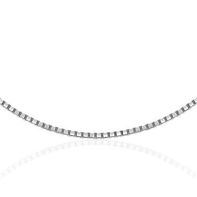 Corrente Malha Veneziana em Ouro Branco 18k - 45 cm