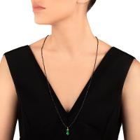 Colar em Espinélio Negro com Fecho em Ouro Amarelo 18k - 75 cm - 2