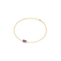 Pulseira com Ametista em Ouro Amarelo 18k - 2