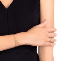 Pulseira Bracelete Cruzada em Ouro Amarelo 18k - 16 cm - 2