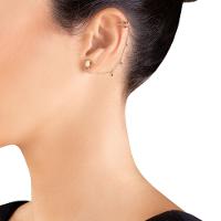 Piercing em Ouro Rosé com Turmalina Rosa, Topázio Verde - 2