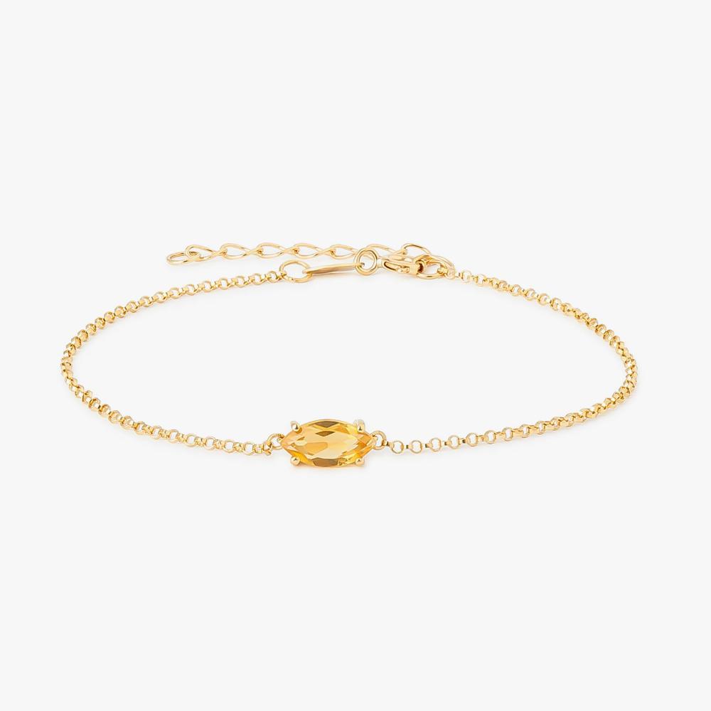 Pulseira com Citrino em Ouro Amarelo 18k - 1