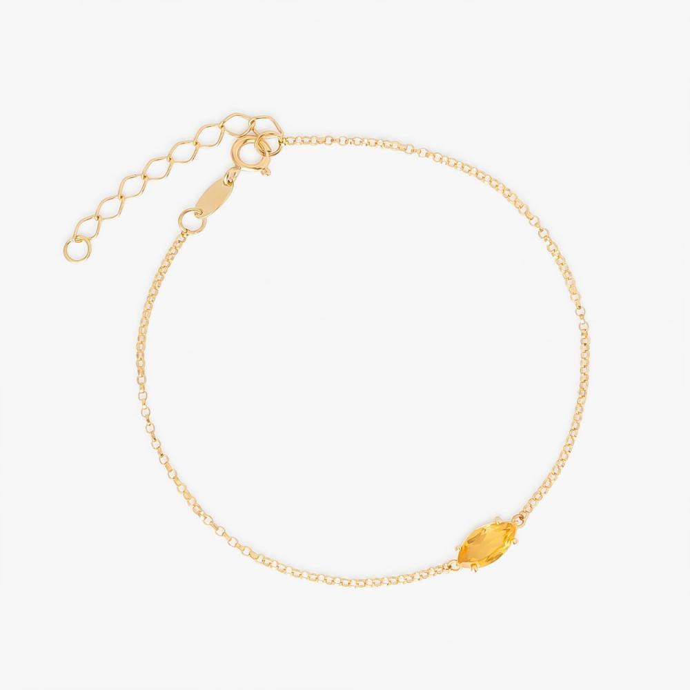 Pulseira com Citrino em Ouro Amarelo 18k - 4