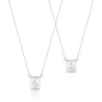 Escapulário Ouro Branco Nossa Senhora do Carmo | Sagrado Coração - 2