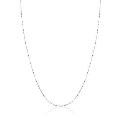 Corrente Malha Veneziana em Ouro Branco 18k - 50 cm