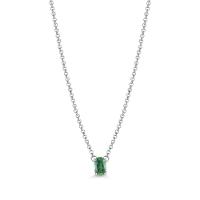 Colar Solitário com Topázio Verde em Prata 925 - 1