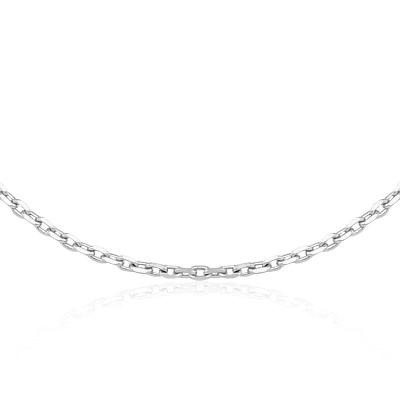 Corrente Malha Cartier em Ouro Branco 18k - 45 cm