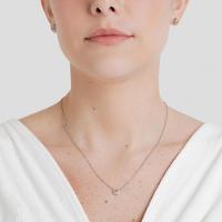 Colar Hexagonal com Citrino e Safira In em Prata 925 - 2