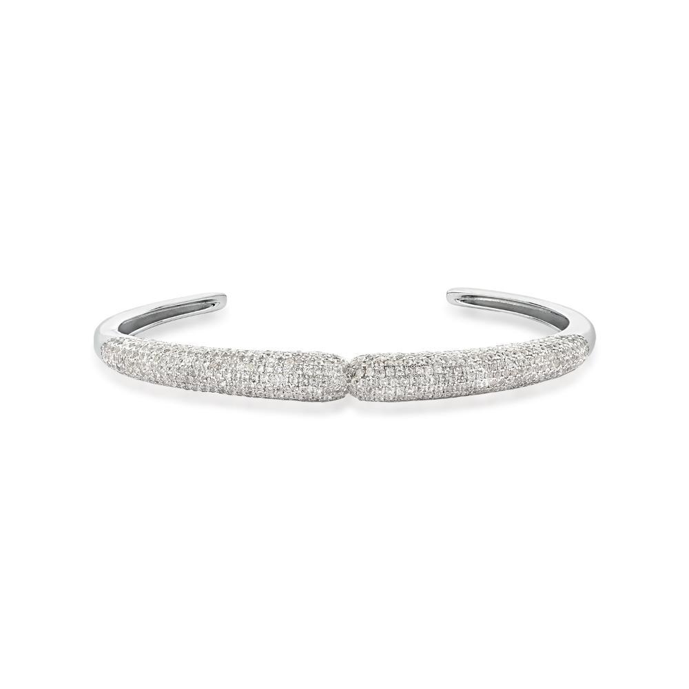 Pulseira Pave com Safiras em Prata 925 - 17 cm - 1