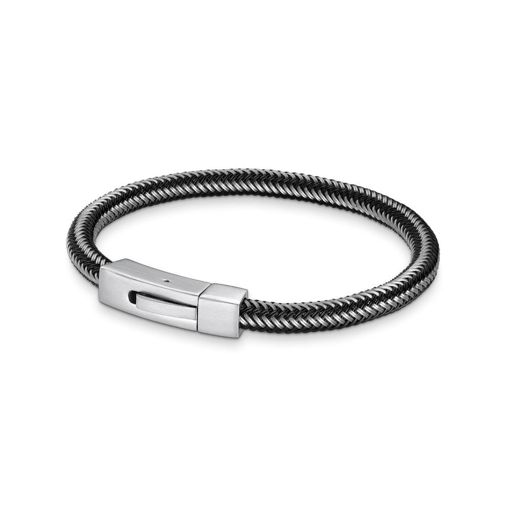 Pulseira Masculina Corda ável em Aço - 21 cm - 3