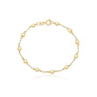 Pulseira Infantil Esferas em Ouro Amarelo 18k - 13 cm - 1