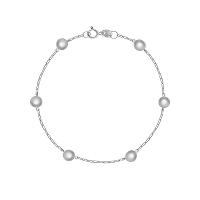 Pulseira Esfera em Ouro Branco 18k - 18 cm - 1