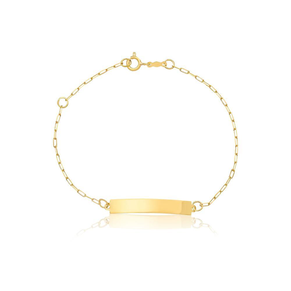 Pulseira Infantil Personalizável em Ouro Amarelo 18k - 15 cm - 1
