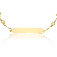 Pulseira Infantil Esferas Personalizável em Ouro Amarelo 18k - 13 cm - 2