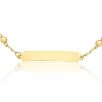 Pulseira Infantil Esferas Personalizável em Ouro Amarelo 18k - 13 cm - 3