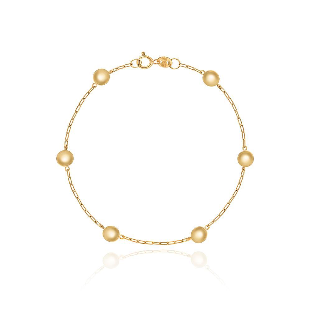 Pulseira Esfera em Ouro Amarelo 18k - 18 cm - 1