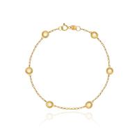 Pulseira Esfera em Ouro Amarelo 18k - 18 cm - 1